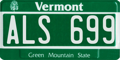 VT license plate ALS699