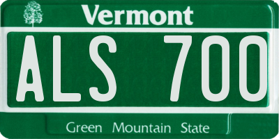 VT license plate ALS700