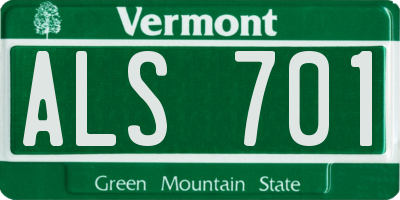 VT license plate ALS701