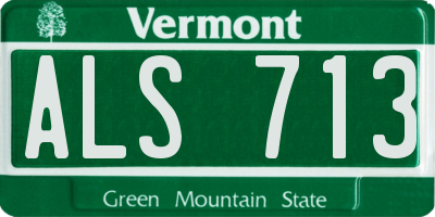 VT license plate ALS713