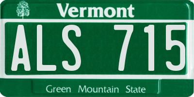 VT license plate ALS715