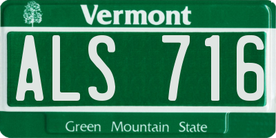 VT license plate ALS716