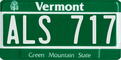 VT license plate ALS717