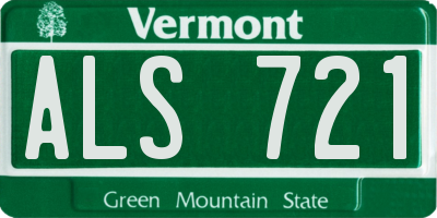 VT license plate ALS721