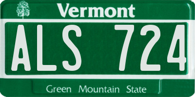 VT license plate ALS724