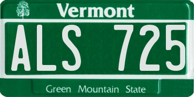 VT license plate ALS725