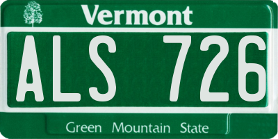 VT license plate ALS726