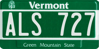VT license plate ALS727