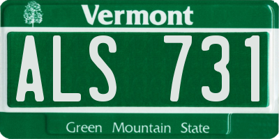 VT license plate ALS731