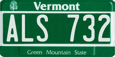 VT license plate ALS732