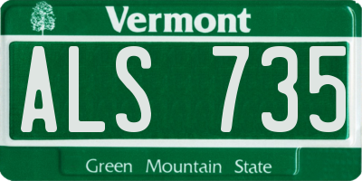 VT license plate ALS735