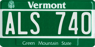 VT license plate ALS740