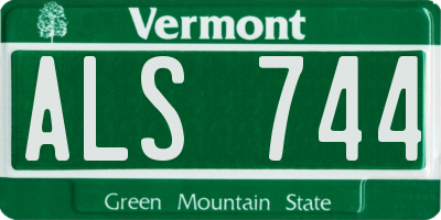 VT license plate ALS744