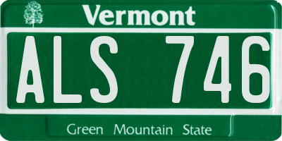 VT license plate ALS746