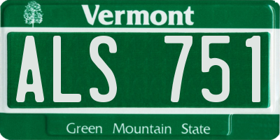VT license plate ALS751