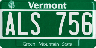 VT license plate ALS756