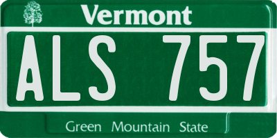 VT license plate ALS757