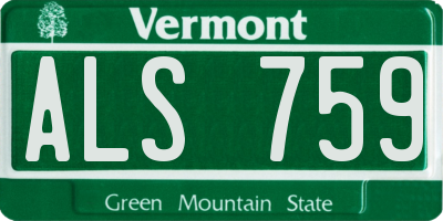 VT license plate ALS759