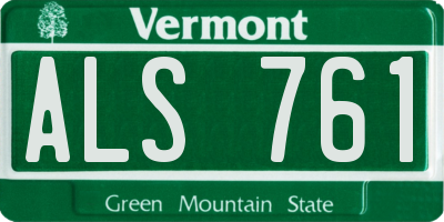 VT license plate ALS761