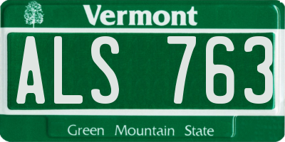 VT license plate ALS763