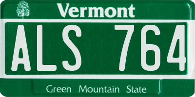 VT license plate ALS764