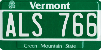 VT license plate ALS766