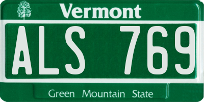 VT license plate ALS769