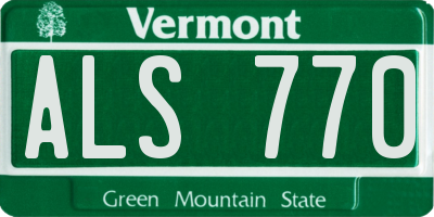 VT license plate ALS770