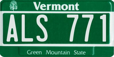 VT license plate ALS771