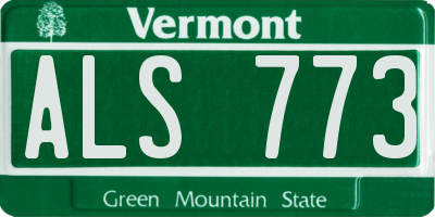 VT license plate ALS773