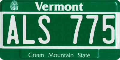 VT license plate ALS775