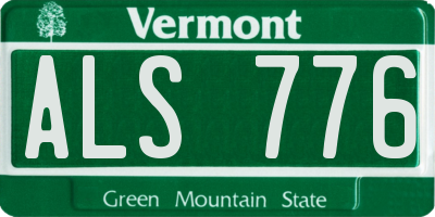 VT license plate ALS776