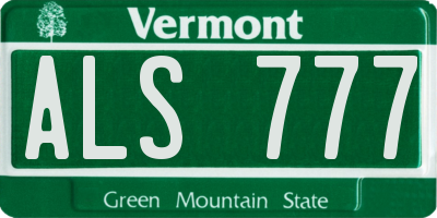 VT license plate ALS777