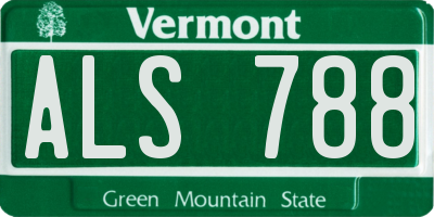 VT license plate ALS788