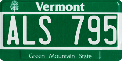 VT license plate ALS795