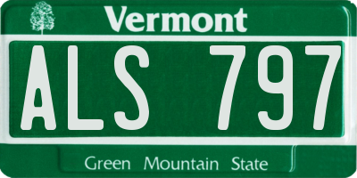 VT license plate ALS797
