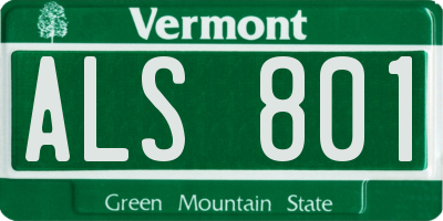 VT license plate ALS801