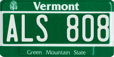 VT license plate ALS808