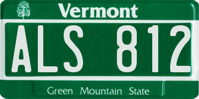 VT license plate ALS812