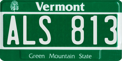 VT license plate ALS813