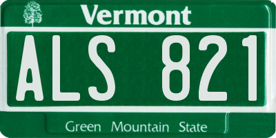 VT license plate ALS821