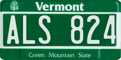 VT license plate ALS824