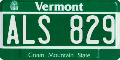 VT license plate ALS829