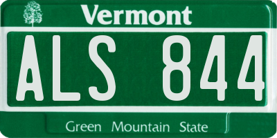 VT license plate ALS844