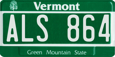 VT license plate ALS864