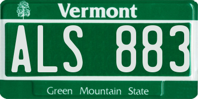 VT license plate ALS883
