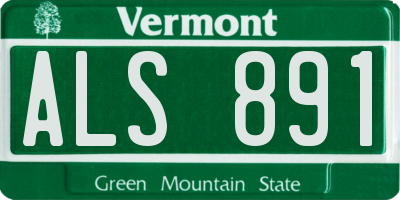 VT license plate ALS891