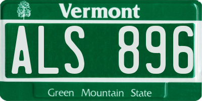VT license plate ALS896