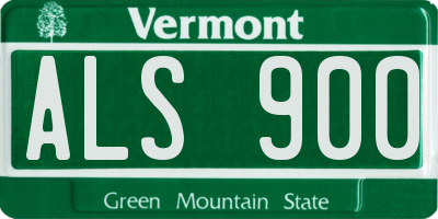 VT license plate ALS900
