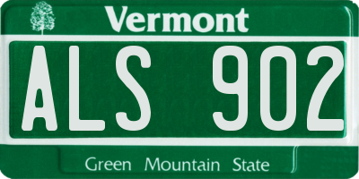 VT license plate ALS902